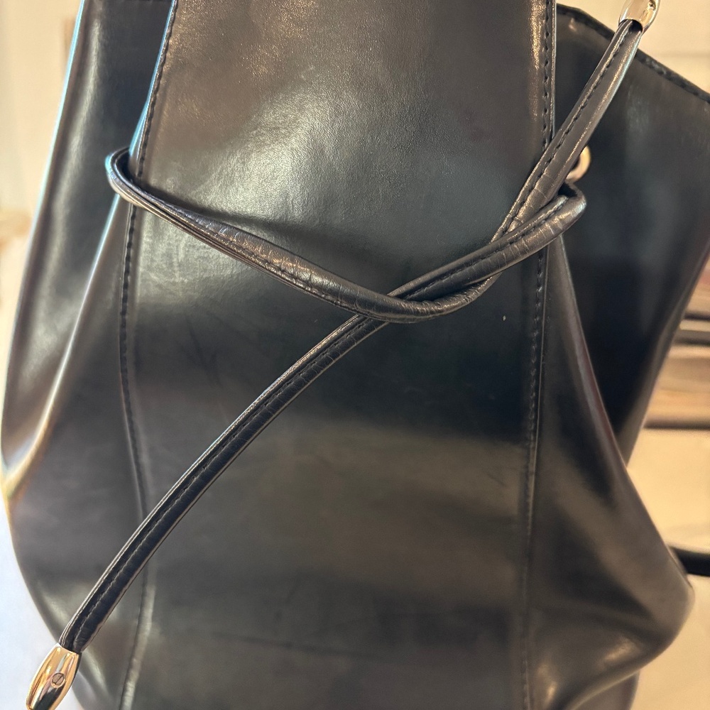 Italian Made Leather Bucket Bag